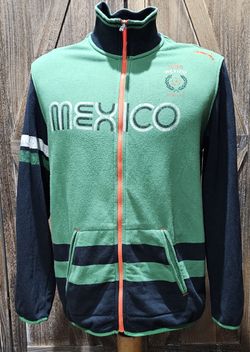 Puma Green Mexico Football Federation Zip Front Kicker Track Jacket Men's NWT XL