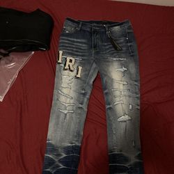 Amiri Jeans Letter Print