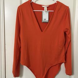H&M Orange Bodysuit 