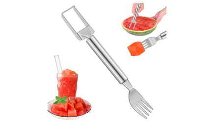 Stainless Steel Watermelon Slicer and Fork