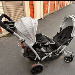 Dream On Me Track Tandem Double Umbrella Stroller