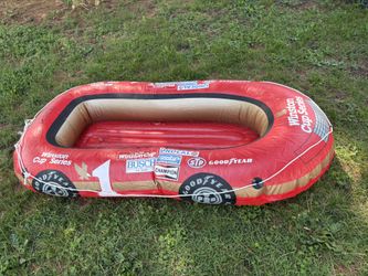 Vtg Y2K Winston Cup Inflatable Two Person Raft Boat Pool Floaty Decor Race Car