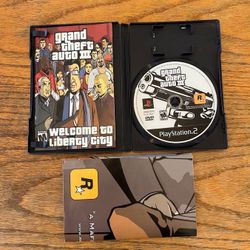 Sony PS2 GrandTheft Auto 3, CD, Manual & Map /Poster