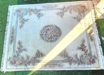 Handwoven 8' x 10' 100% Vintage Wool Persian Floral Rug 
