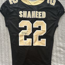 Rashid Shaheed Signed New Orleans Saints Custom Pro Style Jersey Beckett