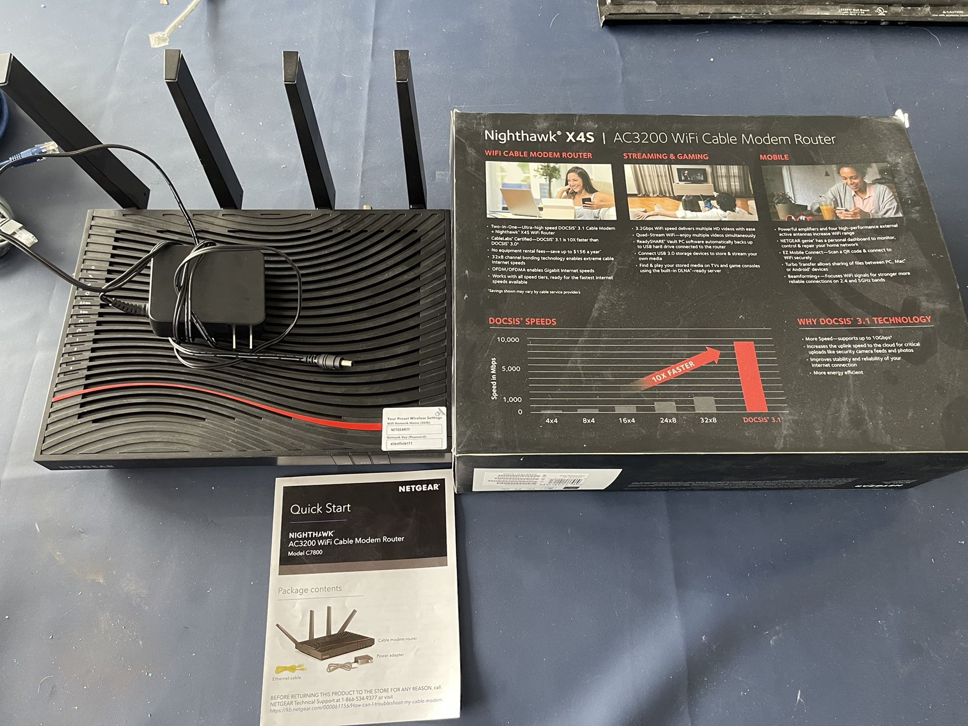 Nighthawk X4S AC3200 WiFi Cable Modem