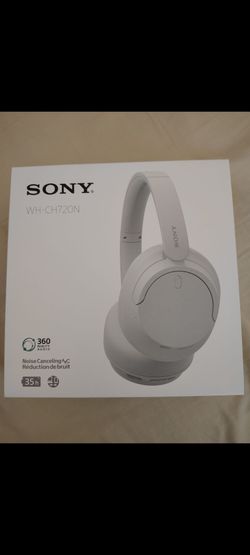 NEW Sony WH-CH720N Bluetooth Wireless WHITE Headphones Noise Cancelling 35 HR Built In Microphone