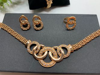 Jewelry Set, 18K Gold Plated, 5 Piece