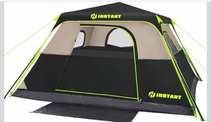 6 Person Instant Tent,Pop Up Tents for Camping with Rainfly