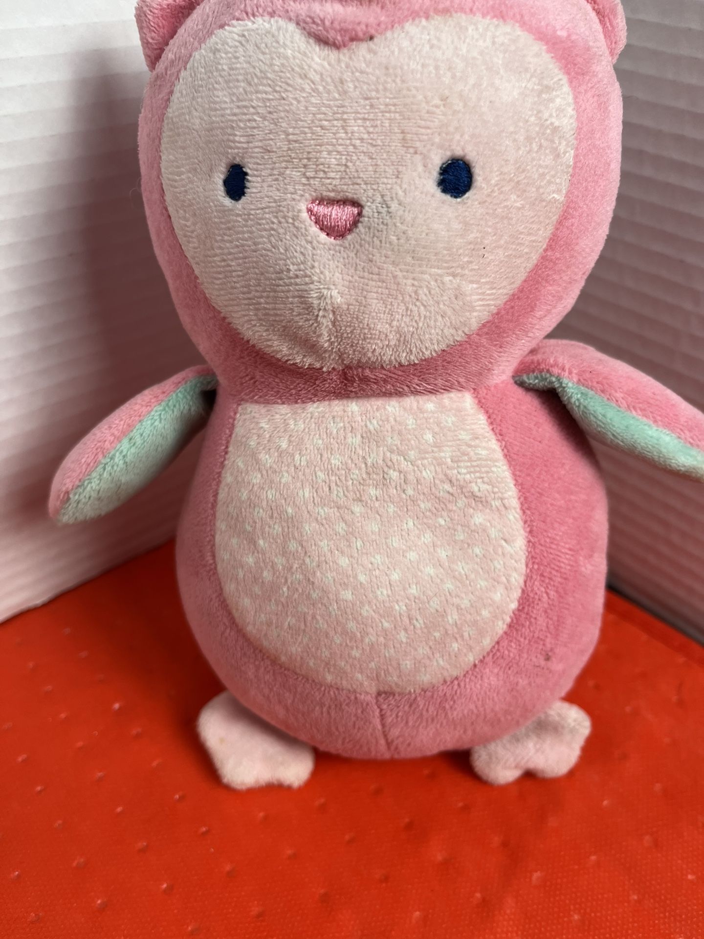 Just One You Carters Musical Wind-Up Owl Plush Baby Infant Toy Pink 