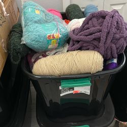 Tons Of Yarn!! Lots Of Colors!!! $50.00      Also Available Are These Two Lighted Cabinets! Beautiful Wood With Glass Shelves Priced At $175.00