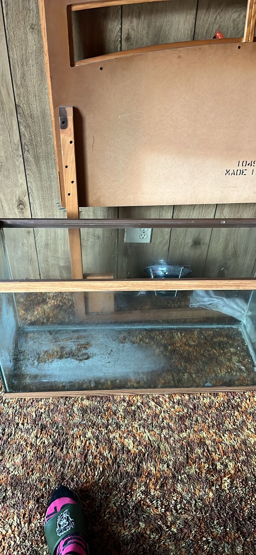 Wood Lined 60 Gallon Tank For Reptiles Or Aquatics 