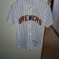 Milwaukee Brewers Majestic Youth Jersey M 