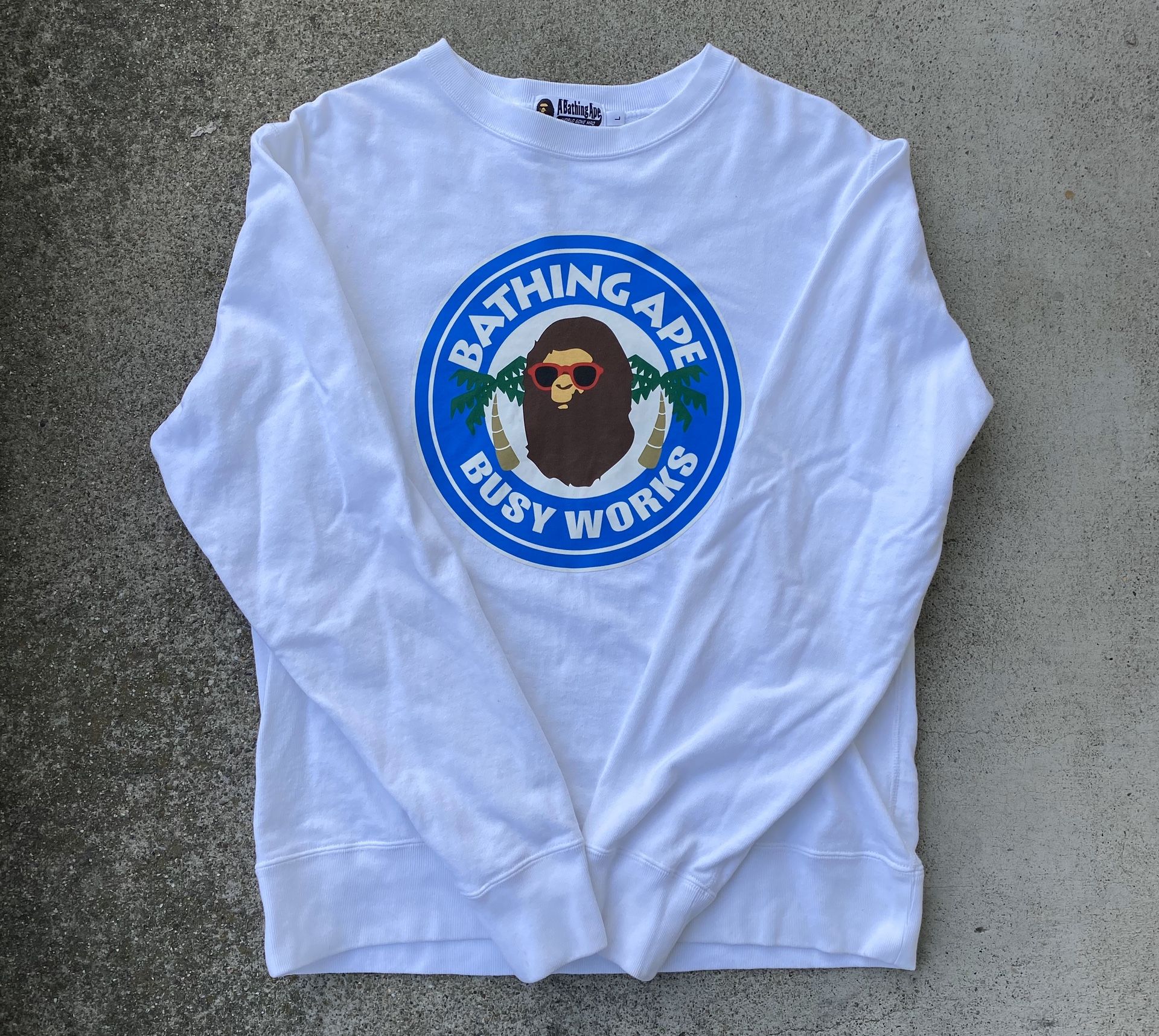 Bape LA busy works crewneck