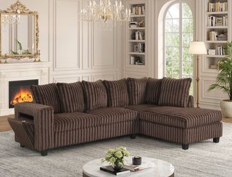 Brown Reversible Sectional