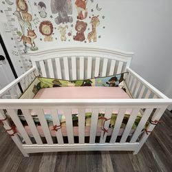 White Emerson 4-in-1 Convertible Baby Crib