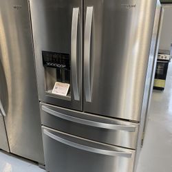 Whirlpool Stainless Steel 36” Wide French Door Refrigerator - 25 Cu. Ft.