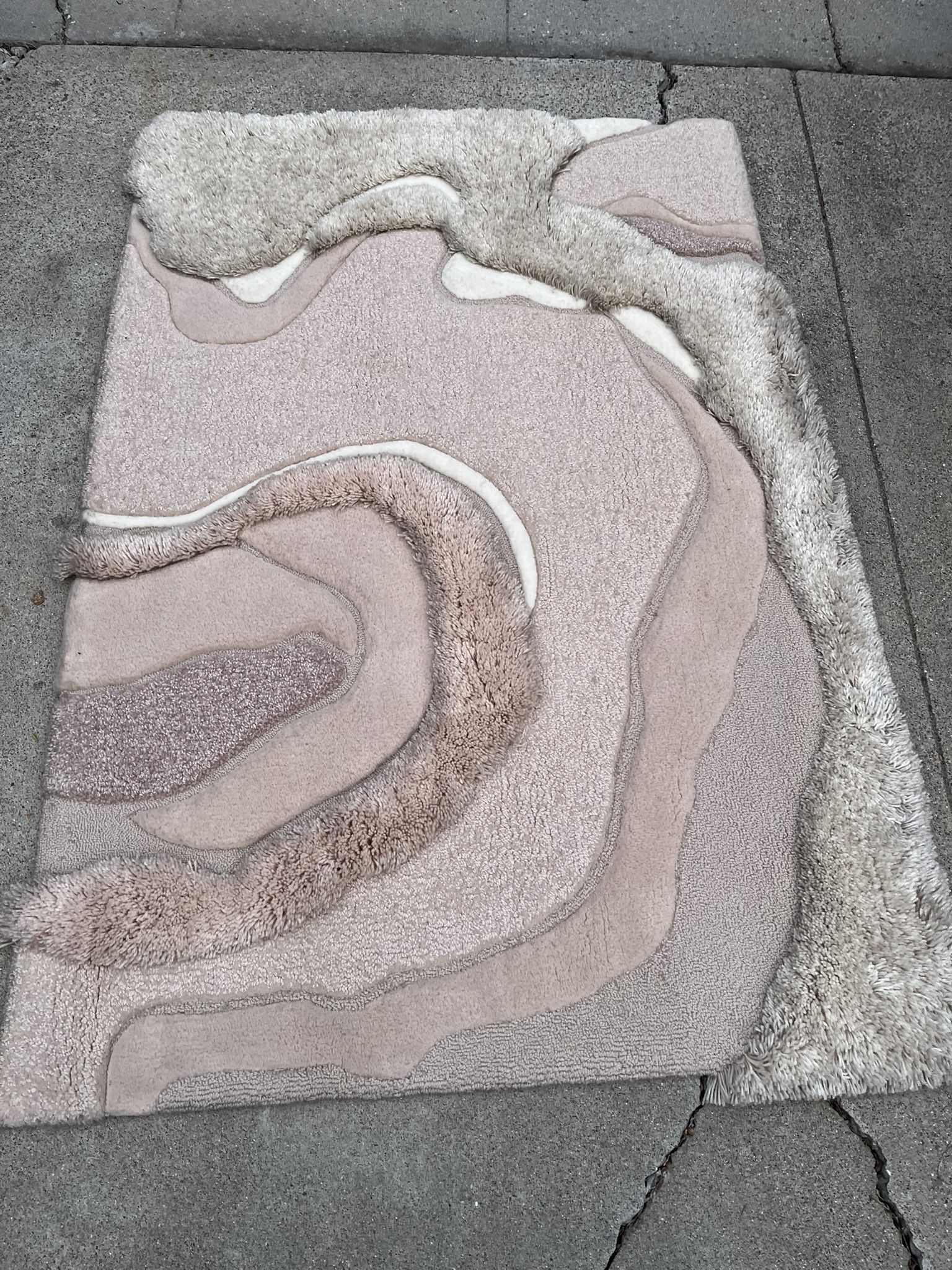 Whimsical Tan Rug Or Wall Hanging 