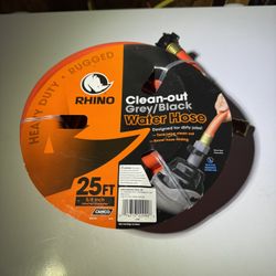 Rhino 25ft Grey/Black Tank Blowout Hose