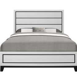 New Stock White Kate Queen Size Bed Frame Special Cama