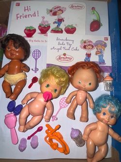 Vintage Strawberry Shortcake Mini Doll 2.5” Doll Lot 2003