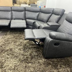 🛋️NEW!! 🚛DELIVERY Avail BARGAIN 3 Recliner Sectional STILL IN BOX 📦 