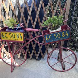 Garden Decor - Flower / Planter - Red Bicycle