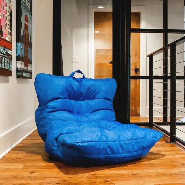 Big Joe Roma Bean Bag Chair. Blue