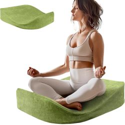 Meditation Cushion - Floor Pillow, Enlarge High Density Extremely Firm, Large Big Foam Floor Cushion Seating for Adults - Premium Yoga Pillows for Adu