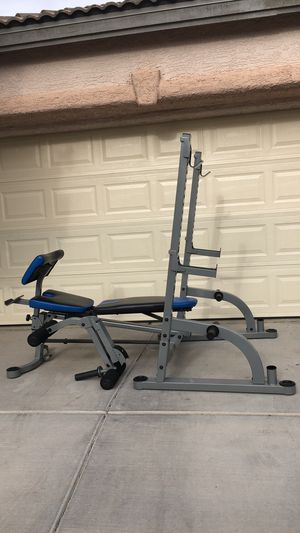 Photo Fold up Nautilus Olympic Bench Press Squat Stand