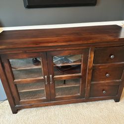 Wood Entertainment center 57wx36hx22d (inches)