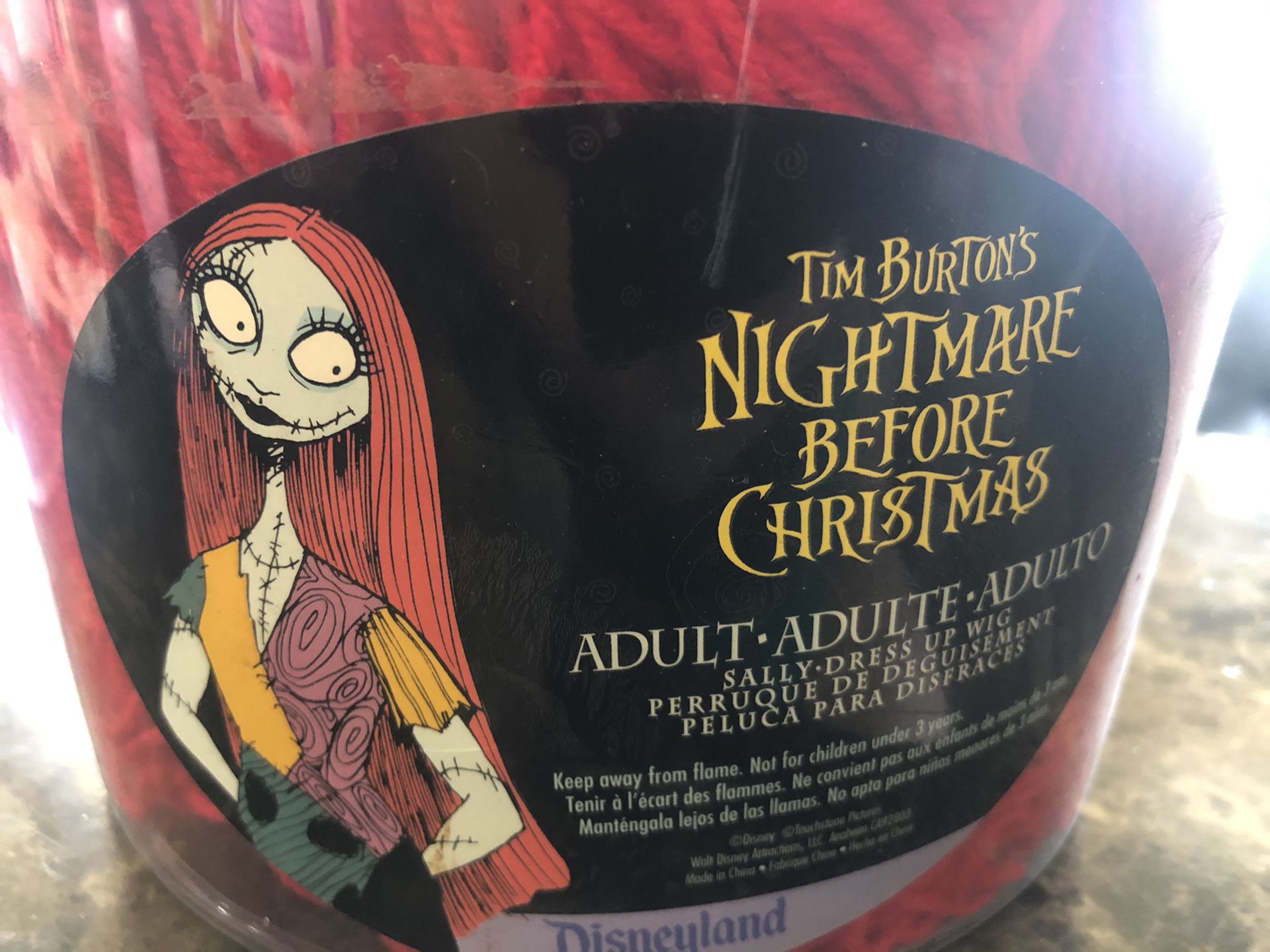 Nightmare before Christmas Sally wig adult