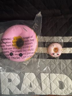 Pink Donut Squishy Toys Set of 2