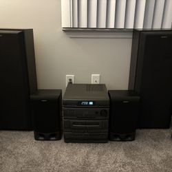 Sony LBT-G2080 Stereo System with Dual Floor Speakers, 2 Mid-Size Speakers & Remote – Vintage Hi-Fi