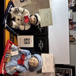 Ashton-Drake Porcelain TWIN SAILOR DOLLS 'Matthew & Amanda' by Yolanda Bello