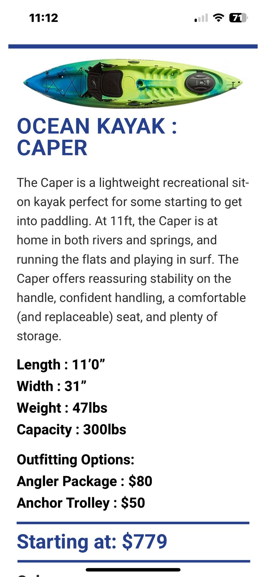Ocean Kayak: Caper