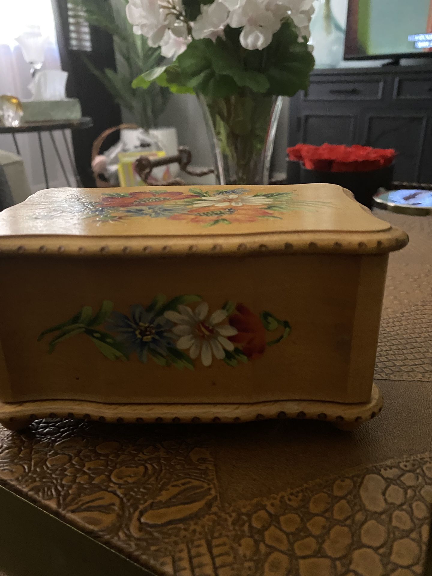 Vintage Handmade Wooden Box Made in Germany