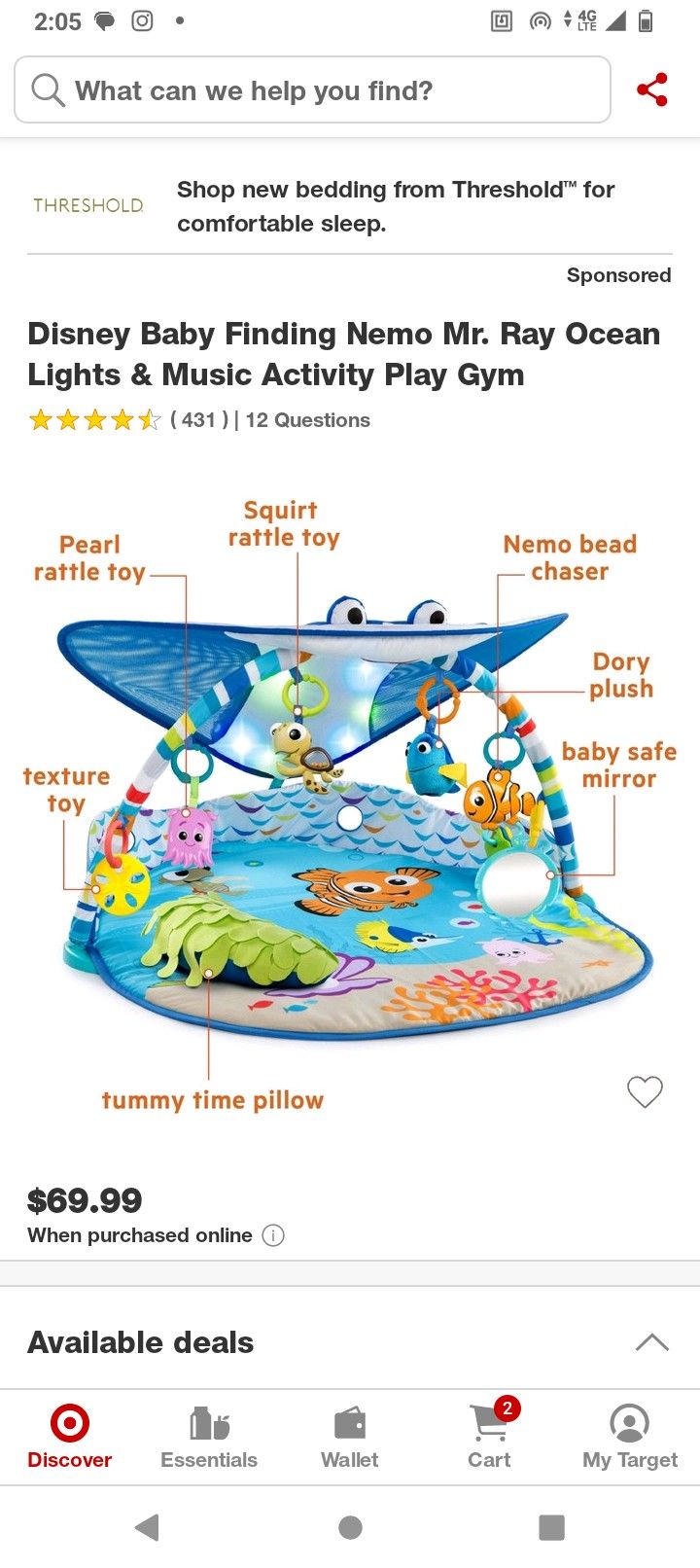 Fishy Tummy Time Pad