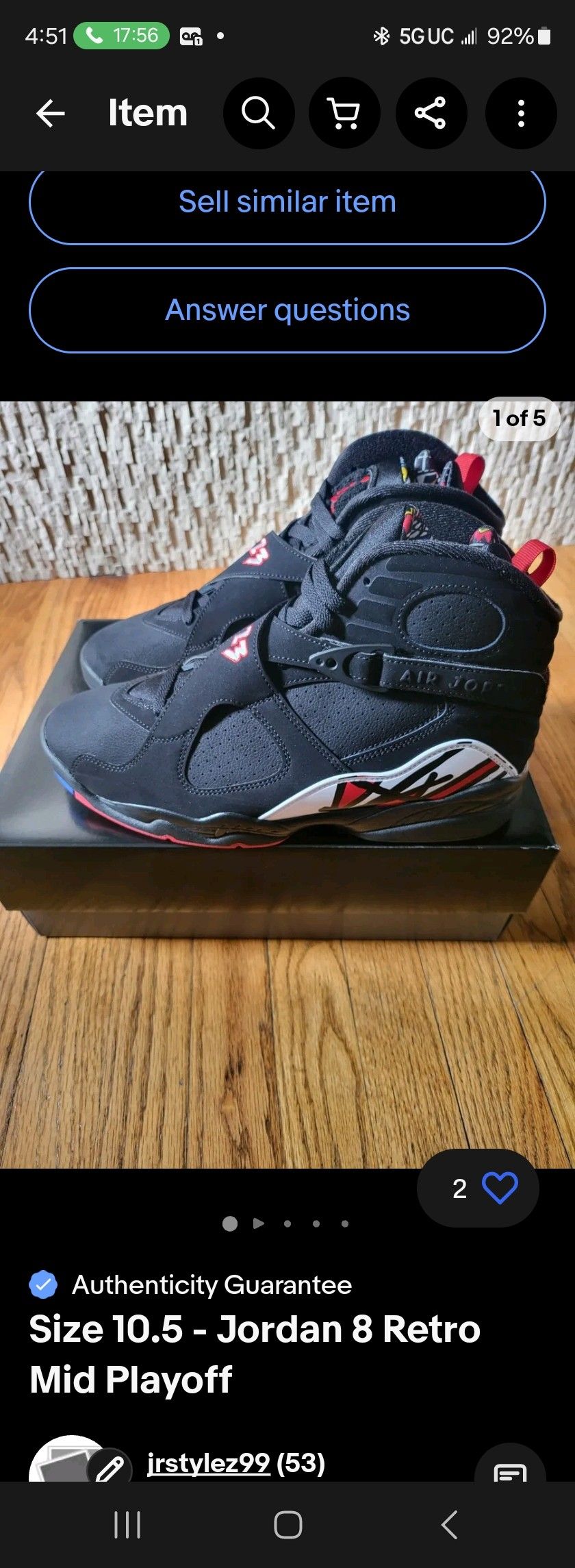 Jordan 8 Retro Mid Playoff