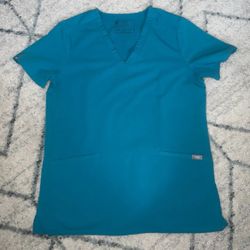 FIGS Women’s Size Small Casma Top Teal PO1773