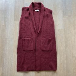 Women’s Vintage Short Sleeve Knit Cardigan in Red (from Ann Taylor Loft) 