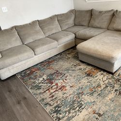 Beige sectional
