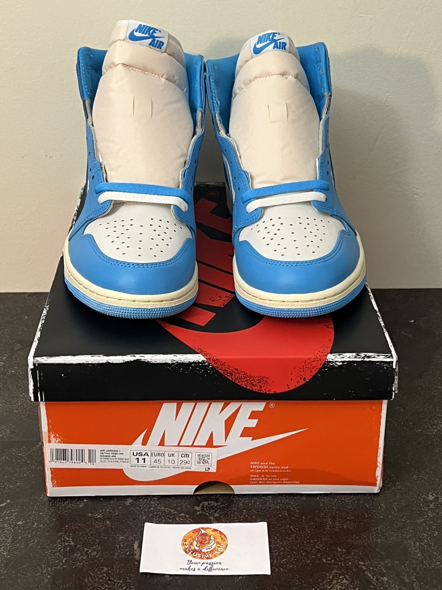 Jordan 1 High - UNC Reimagined - Mens 11- Dead Stock