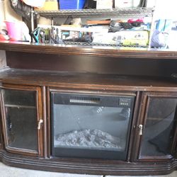 TV Stand With Fire Place Heater