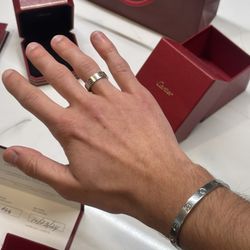 Authentic Cartier Classic Love Bracelet 18K White Gold Size 17