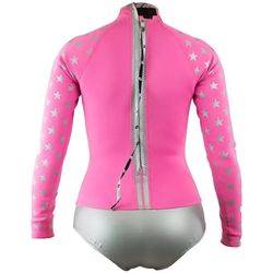GlideSoul 1mm Women's Springsuit Wetsuit Size XS Long Sleeve Pink Silver