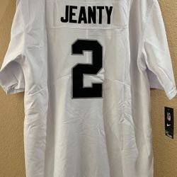 Ashton Jeanty #2 Las Vegas Raiders White Jersey Size Extra Large