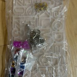 DIY Letter Silicone Resin Mold For Letters + Numbers (Screw Eye Pins + Clasp Included)
