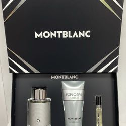 Mont Blanc Explorer Platinum 3 Pc Gift Set - Only $80!!
