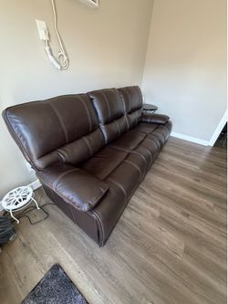 Leather brown Couch